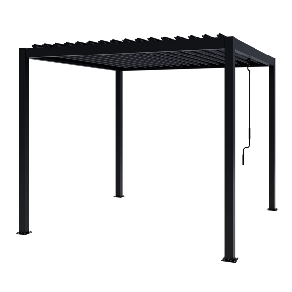 Pergola ogrodowa tarasowa aluminiowa NORDVIC Skyline 3 x 3 m Antracyt